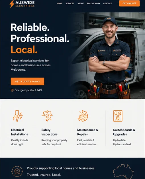 Website design example by LocalWebsite.com.au