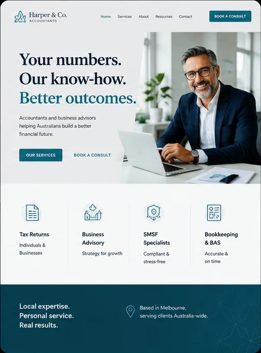 Website design example by LocalWebsite.com.au